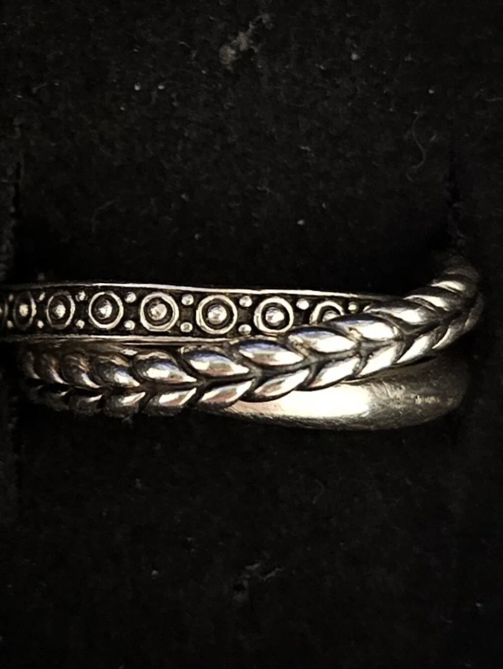 925 STERLING SILVER Triple Ring SZ 5